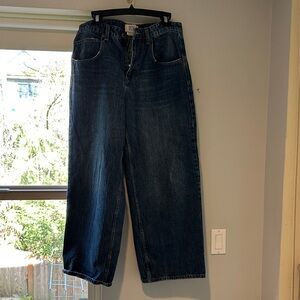 BDG Dark Blue Wide Leg Denim Jeans